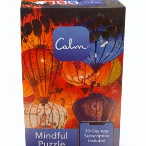 Calm Mindful Puzzle 100 Pieces – Lantern Design – 30-Day Calm App Included